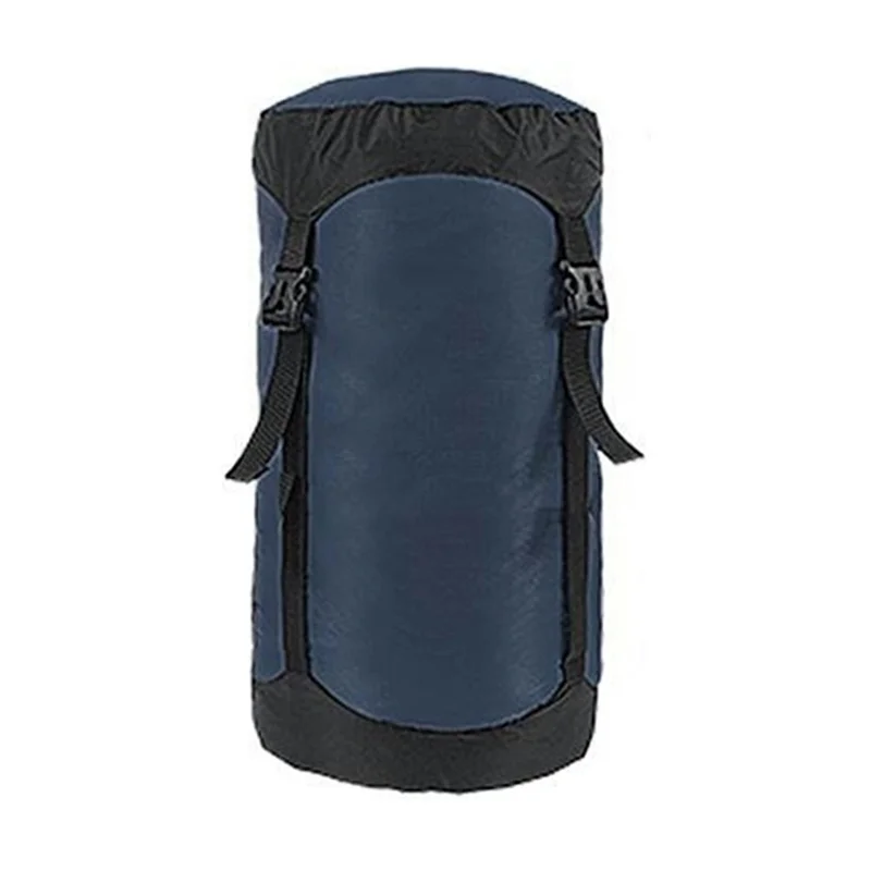 4-6L Camping Backpacking Waterproof Nylon Compression Stuff Sack for Sleeping Bag, Size XS - Dark Blue