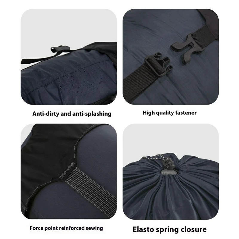 4-6L Camping Backpacking Waterproof Nylon Compression Stuff Sack for Sleeping Bag, Size XS - Dark Blue