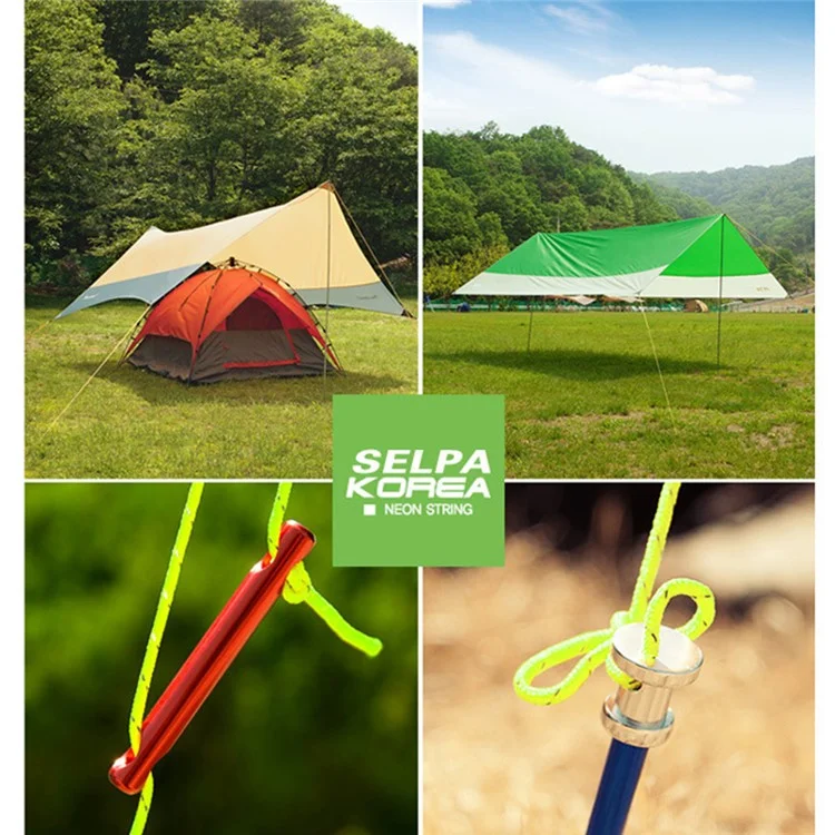 Corde de tente réfléchissante et lumineuse de 20 m, résistante au vent pour le camping, diamètre : 5 mm