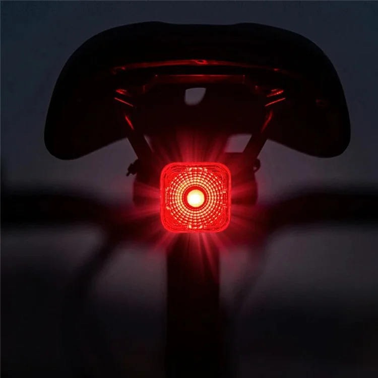 BENGGUO BG-3149 Smart Bike Tail Light Brake Sensing Rear Lights with Digital Display USB Rechargeable - Seatpost