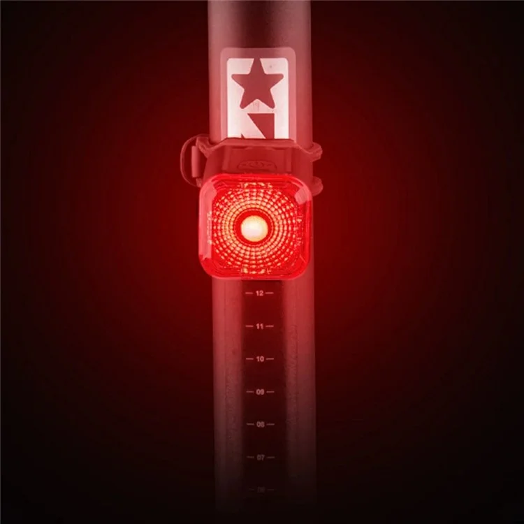 BENGGUO BG-3149 Smart Bike Tail Light Brake Sensing Rear Lights with Digital Display USB Rechargeable - Seatpost