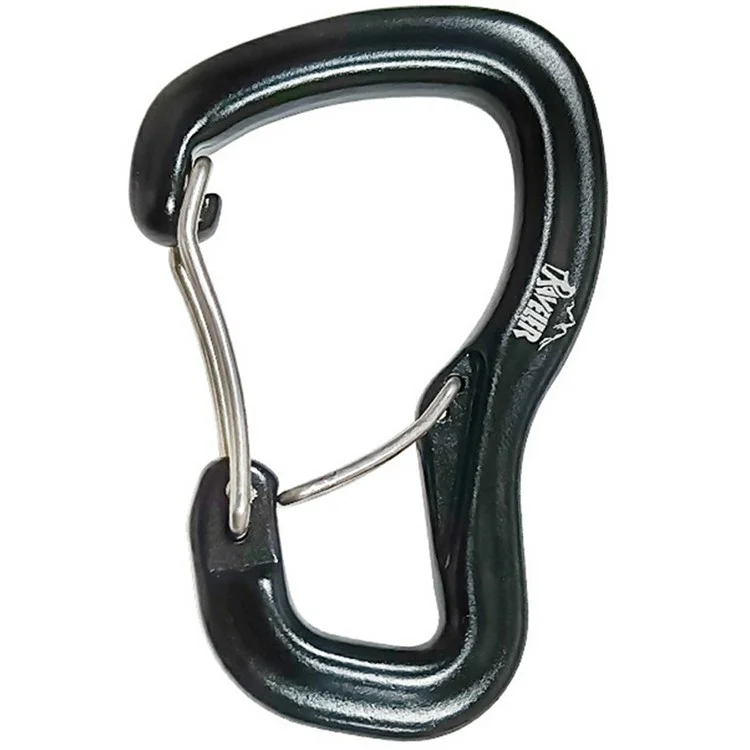 Outdoor-Hängematte Karabiner Doppeltür Metall Schnellverschluss-Haken für Camping / Klettern - Schwarz