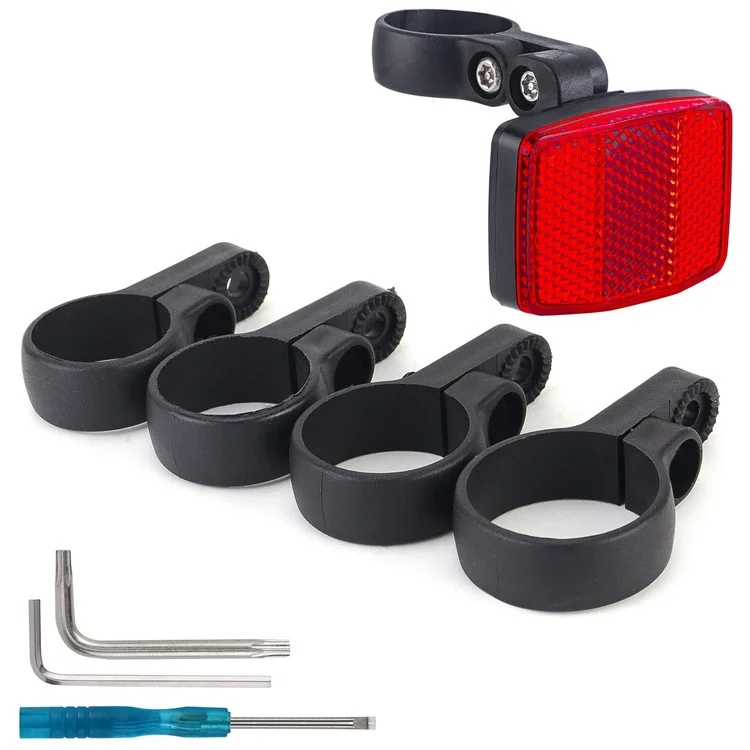 Supporto per Airtag Portabicicletta Luce posteriore antifurto Localizzatore Supporto per sella di bicicletta Luce posteriore riflettente - Luce rossa