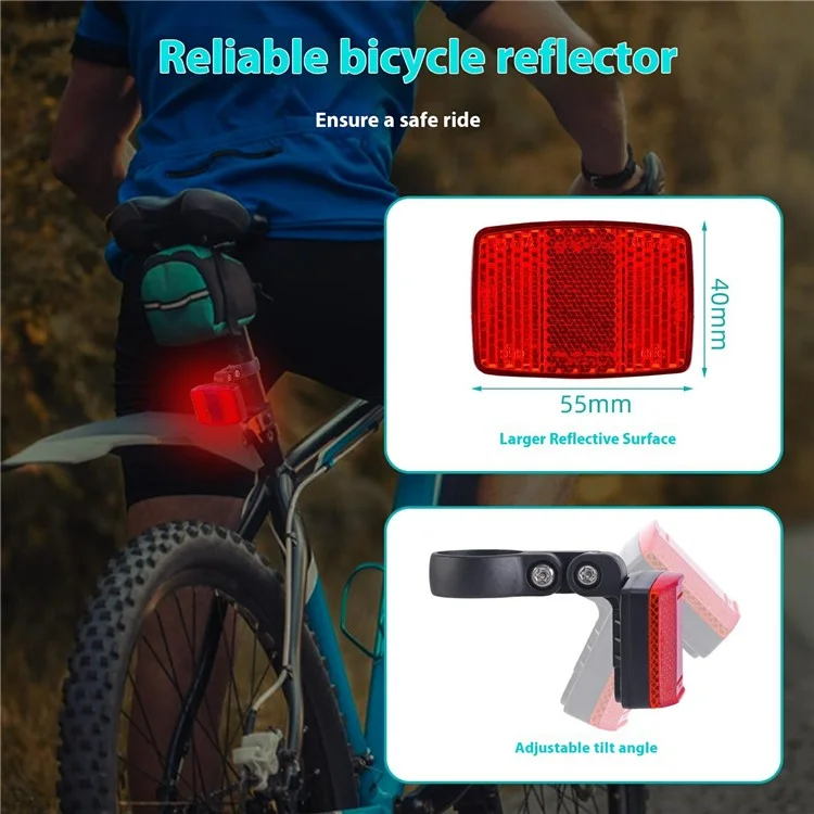 Supporto per Airtag Portabicicletta Luce posteriore antifurto Localizzatore Supporto per sella di bicicletta Luce posteriore riflettente - Luce rossa