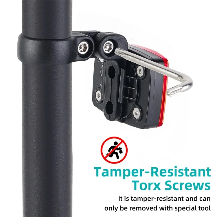 Supporto per Airtag Portabicicletta Luce posteriore antifurto Localizzatore Supporto per sella di bicicletta Luce posteriore riflettente - Luce rossa