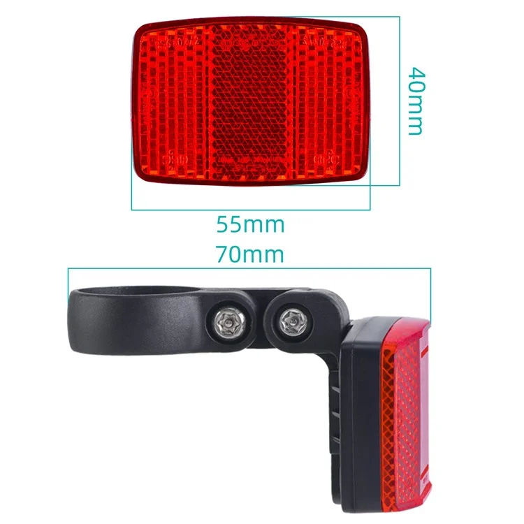 Supporto per Airtag Portabicicletta Luce posteriore antifurto Localizzatore Supporto per sella di bicicletta Luce posteriore riflettente - Luce rossa