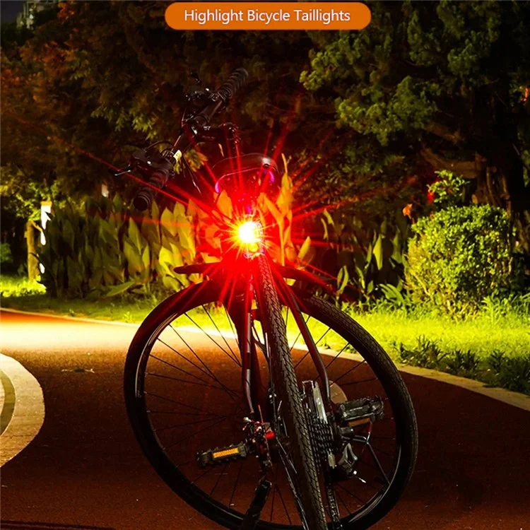 DEEMOUNT Bike Helmet Light Aluminum Alloy LED Front / Rear Light for Night Riding Safety Warning - White