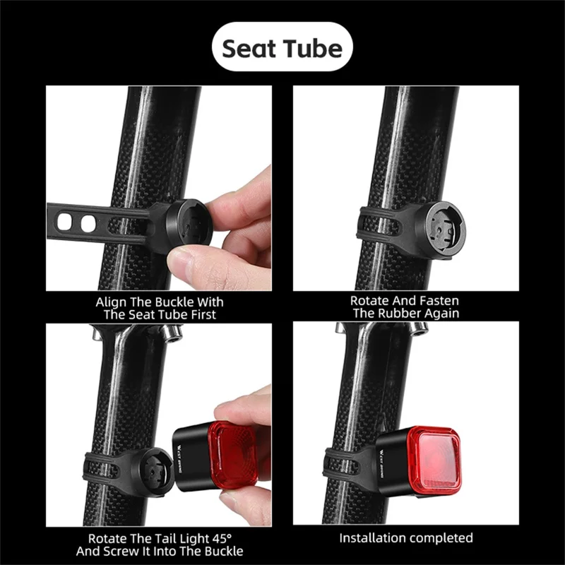 WEST BIKING Smart Bike Tail Light Brake Sensing MTB Road Bicycle Battery Display Rear Light - Seatpost Mount