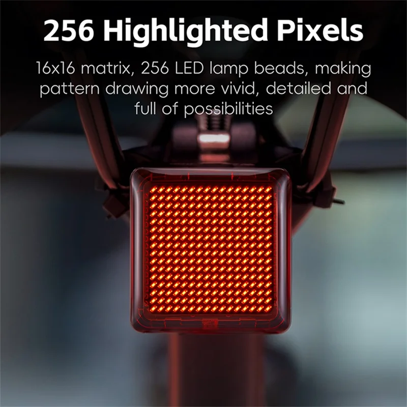 WEST BIKING YP0701461 Bike Tail Light Brake Sensor DIY Programmable Cycling Rear Light - Seatpost Mount
