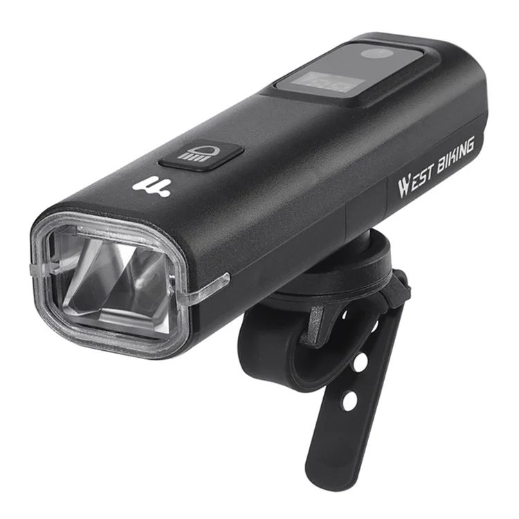 WEST BIKING YP0701458 Faro Anteriore Intelligente per Bicicletta con Sensore Luminoso, 400 Lumen, con Display Digitale