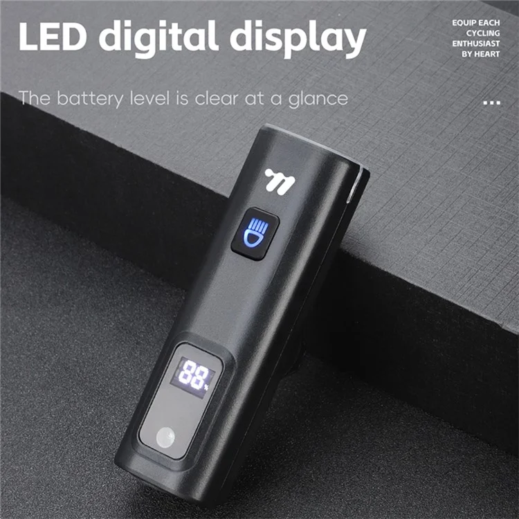WEST BIKING YP0701458 Faro Anteriore Intelligente per Bicicletta con Sensore Luminoso, 400 Lumen, con Display Digitale