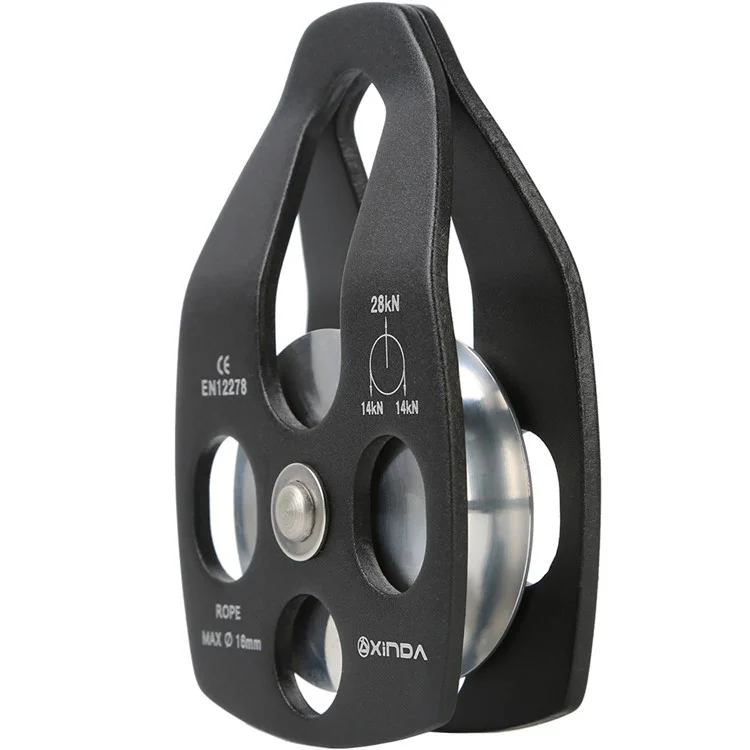 XINDA XD-8611 Large Rescue Pulley Aluminum-Magnesium Alloy Climbing Gear for Rappelling Zipline High Altitude Operations