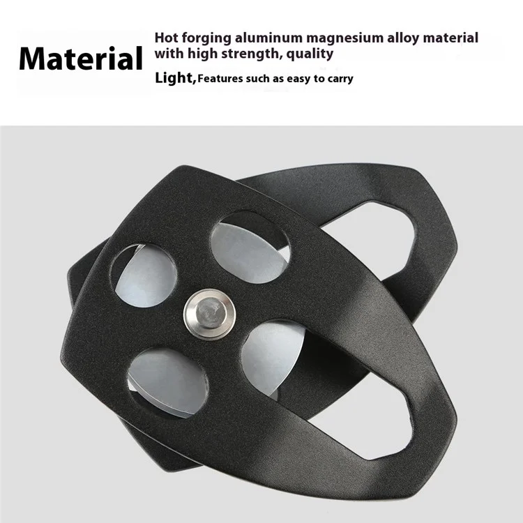 XINDA XD-8611 Large Rescue Pulley Aluminum-Magnesium Alloy Climbing Gear for Rappelling Zipline High Altitude Operations