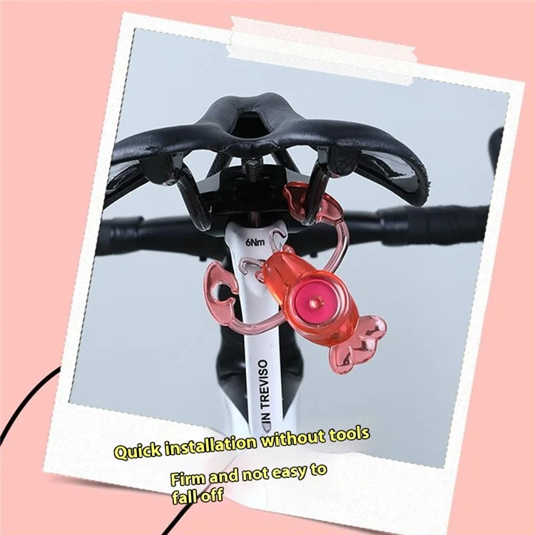 ESLNF 05BR0180 Mountain Road Bicycle Tail Light Creative Lobster Waterproof Night Riding Warning Light - Yellow / Orange Light