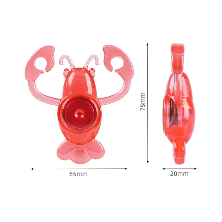 ESLNF 05BR0180 Mountain Road Bicycle Tail Light Creative Lobster Waterproof Night Riding Warning Light - Yellow / Orange Light