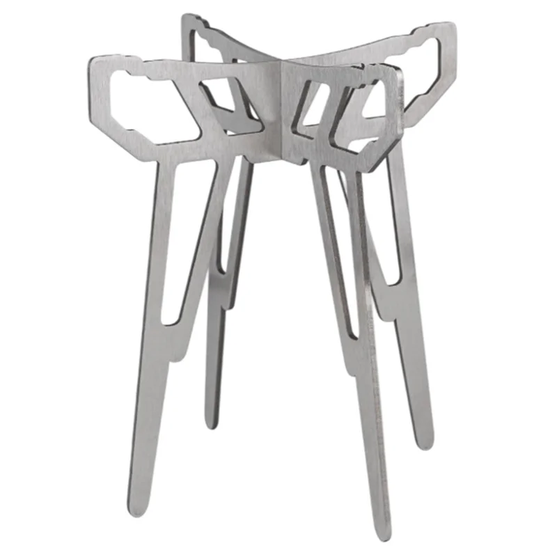 Parrilla de Camping CLS para Exteriores - Soporte Desmontable para Barbacoa, Ultraligero y Plegable para Cocinar Té y Hervir Agua