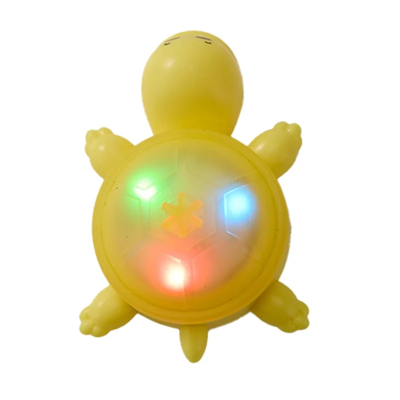 Cute Turtle Shape Bike Tail Light Waterproof Intelligent Motion Sensing Cycling Warning Lamp - Yellow