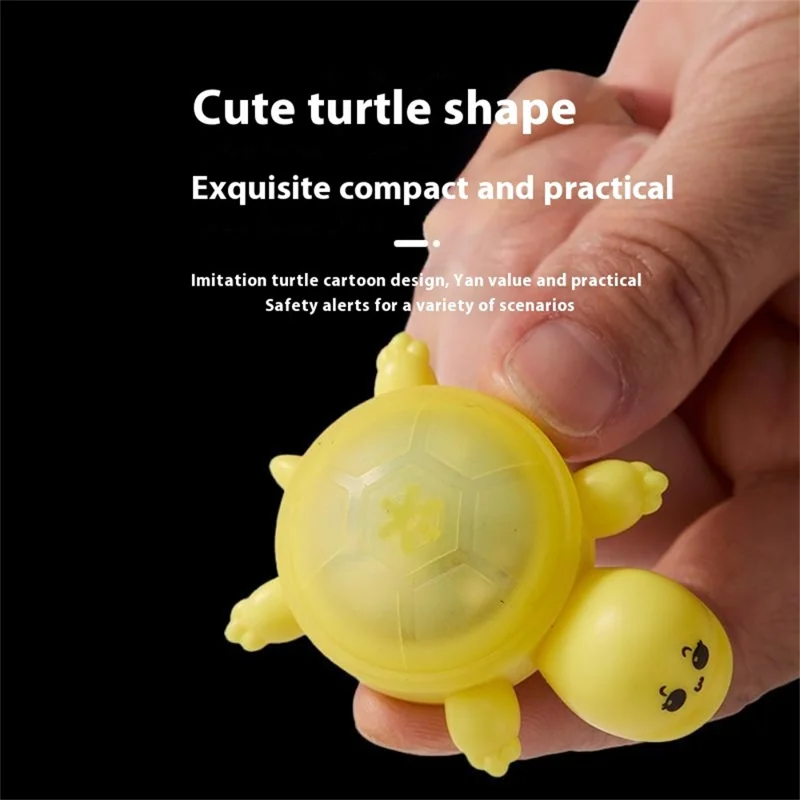 Cute Turtle Shape Bike Tail Light Waterproof Intelligent Motion Sensing Cycling Warning Lamp - Yellow