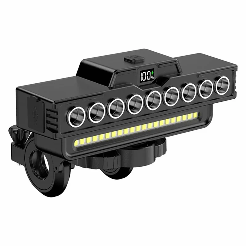 FY-588 Bicycle Light 9 LED+21 SMD High Brightness High Low Beam Front Headlight with Horn for Night Cycling