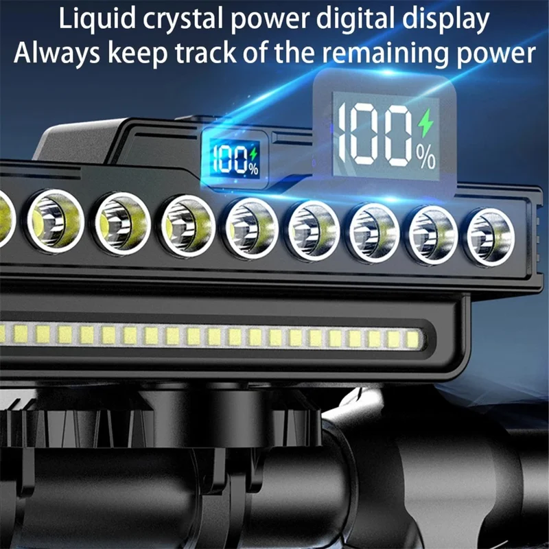 FY-588 Bicycle Light 9 LED+21 SMD High Brightness High Low Beam Front Headlight with Horn for Night Cycling