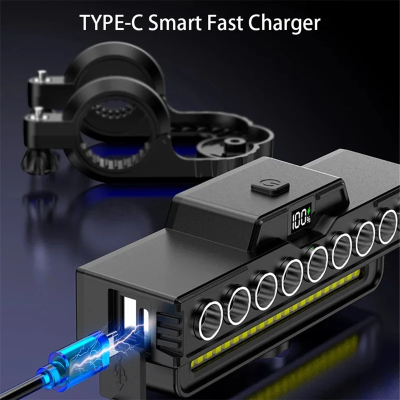 FY-588 Bicycle Light 9 LED+21 SMD High Brightness High Low Beam Front Headlight with Horn for Night Cycling
