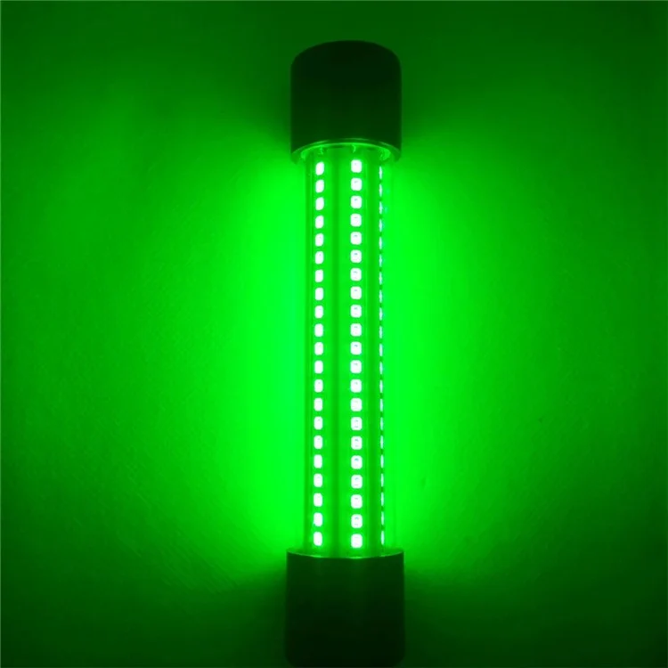 Lampe de pêche sous-marine LED avec câble de 5m, Lampe d'attraction de poissons étanche haute luminosité avec pince - Lumière verte 13W