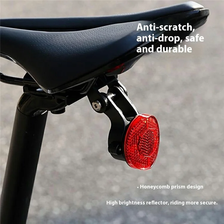 For AirTag Bicycle Tail Light Adjustable Angle Night Cycling Warning Lamp for Mountain Road Bike (Without Airtag) - ATG01