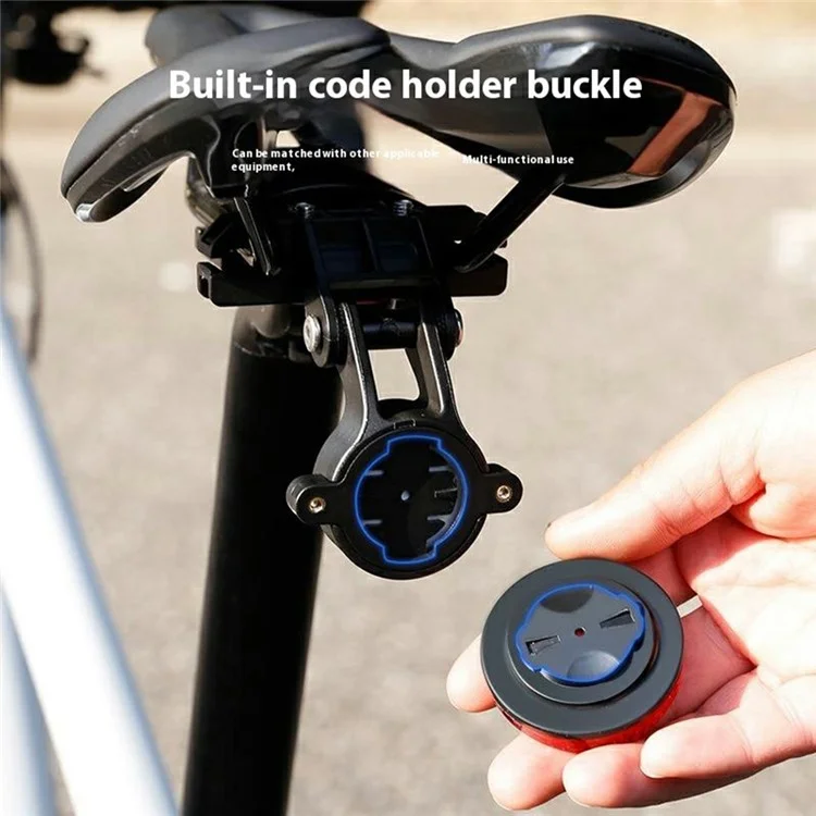 For AirTag Bicycle Tail Light Adjustable Angle Night Cycling Warning Lamp for Mountain Road Bike (Without Airtag) - ATG01