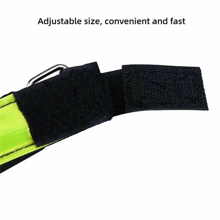 Rechargeable LED Armband Outdoor Sports Night Running Safety LED Light Arm Band - Yellow