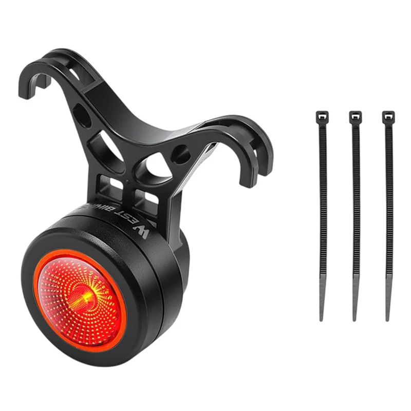 WEST BIKING Feu arrière intelligent pour vélo - Détection magnétique de freinage, Éclairage de sécurité pour cyclisme - Type arceau de selle