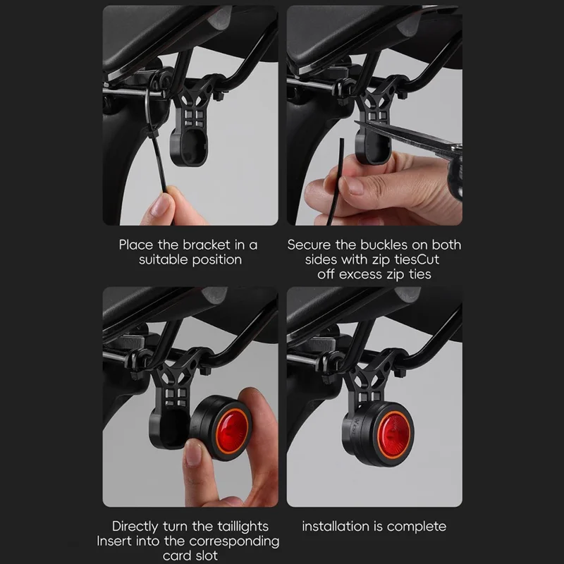 WEST BIKING Feu arrière intelligent pour vélo - Détection magnétique de freinage, Éclairage de sécurité pour cyclisme - Type arceau de selle