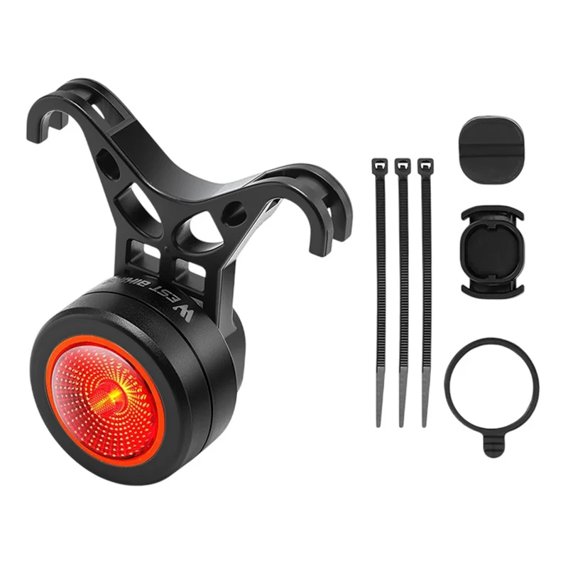 WEST BIKING 0701478B0000 Fahrrad Smart Magnetisches Rücklicht für Mountainbike und Rennrad mit Brems-Erkennungs-Warnlampe