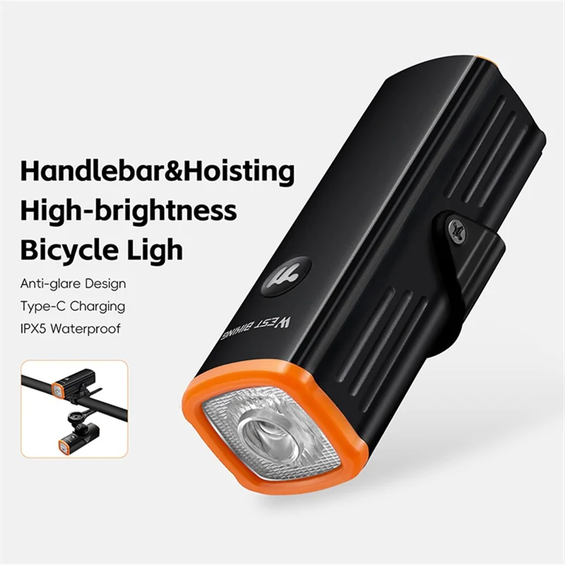 WEST BIKING YP0701473 Bicycle Night Riding Front Light Aluminum Alloy MTB Road Bike High Brightness Light
