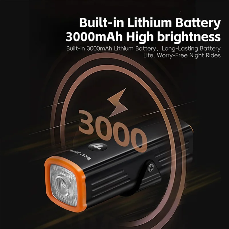 WEST BIKING YP0701473 Bicycle Night Riding Front Light Aluminum Alloy MTB Road Bike High Brightness Light