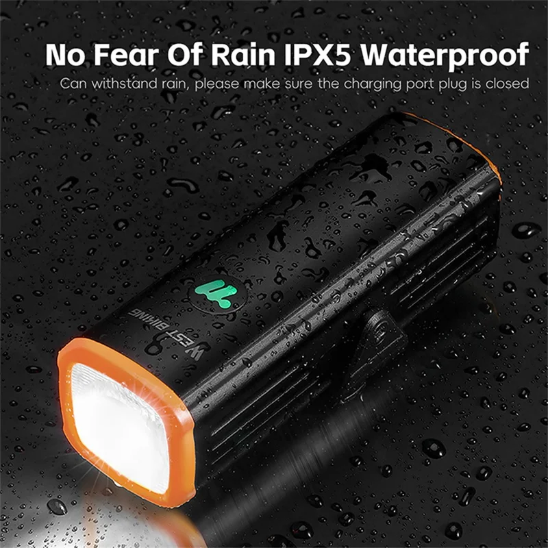 WEST BIKING YP0701473 Bicycle Night Riding Front Light Aluminum Alloy MTB Road Bike High Brightness Light