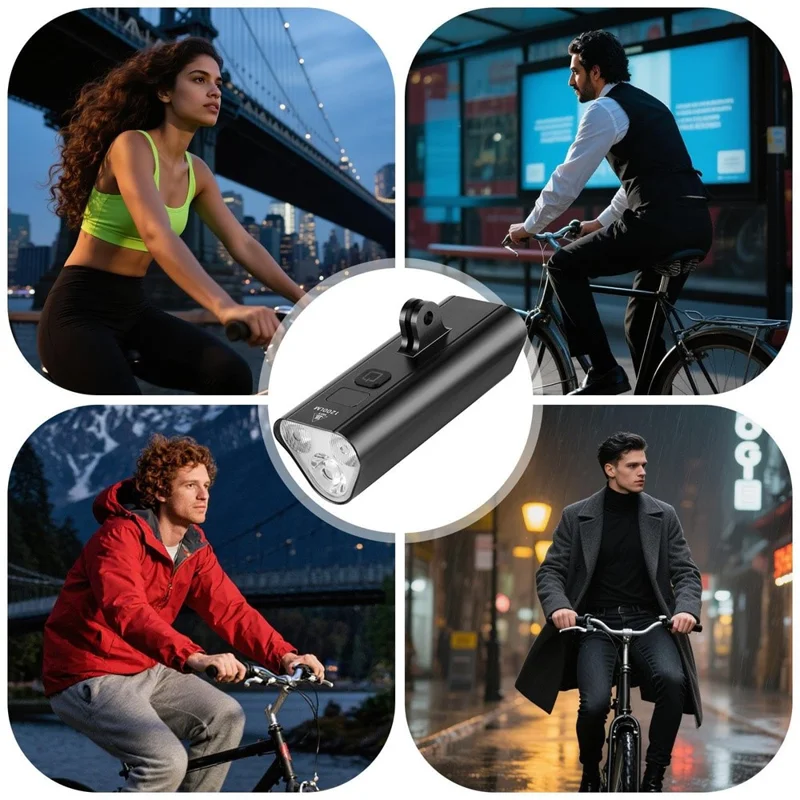Supporto di Sospensione BENGGUO BG-1949 Luce Anteriore per Bicicletta Mountain Bike in Lega di Alluminio per Guida Notturna