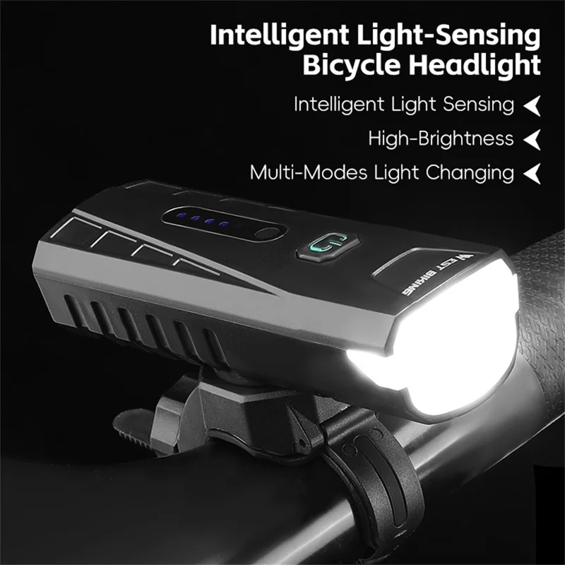 WEST BIKING YP0701488 Bicycle Smart Light Sensing Front Light Flashlight Mountain Bike Cycling Headlight - Beam Spreading