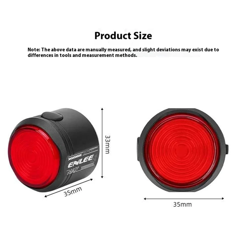 ENLEE Bicycle Smart Sensing Tail Light IP66 Waterproof High Brightness Brake Warning Lamp