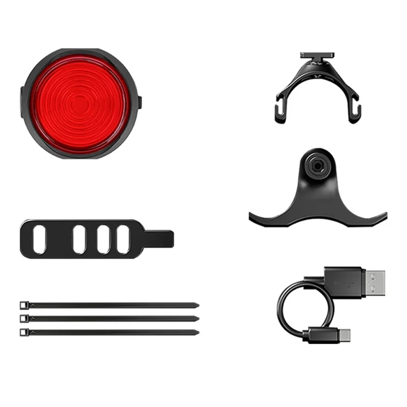 ENLEE Bicycle Smart Sensing Tail Light IP66 Waterproof High Brightness Brake Warning Lamp
