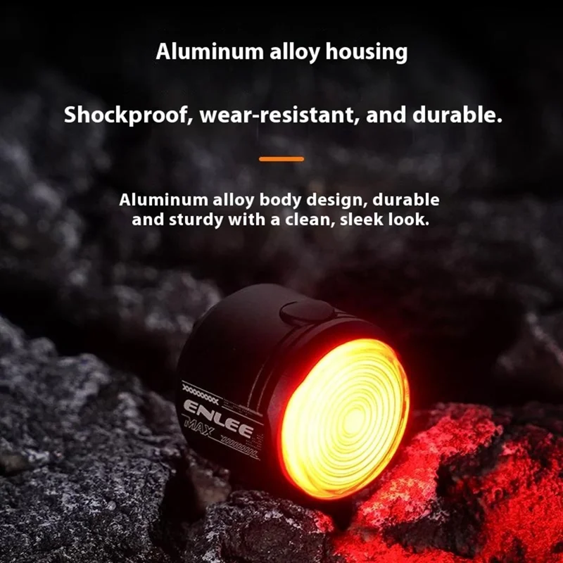 ENLEE Bicycle Smart Sensing Tail Light IP66 Waterproof High Brightness Brake Warning Lamp
