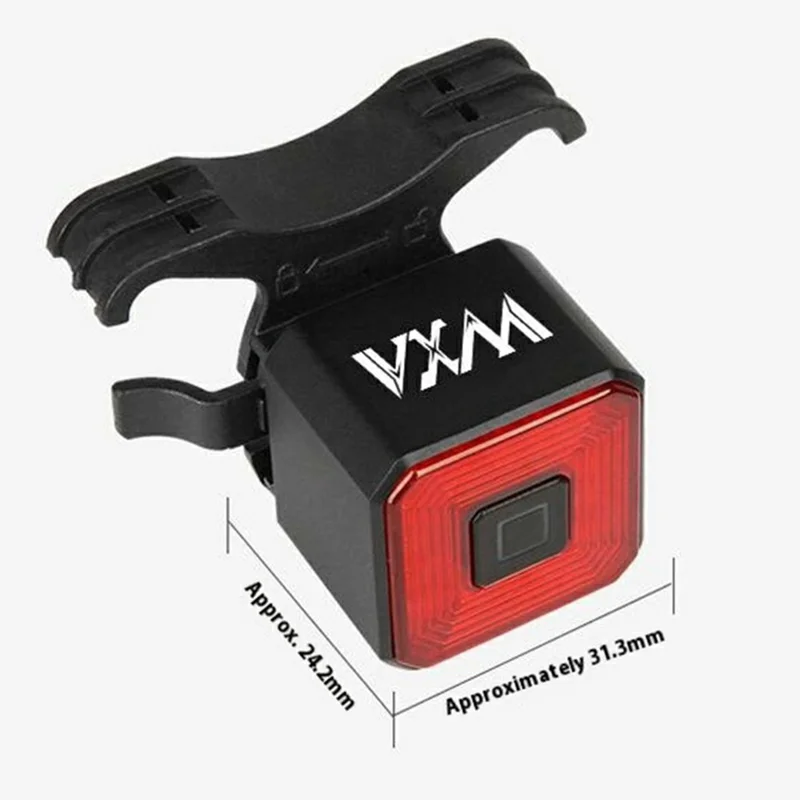 WT005 For Bicycle Smart Brake Sensing Square Tail Light USB Rechargeable Night Riding Warning Lamp