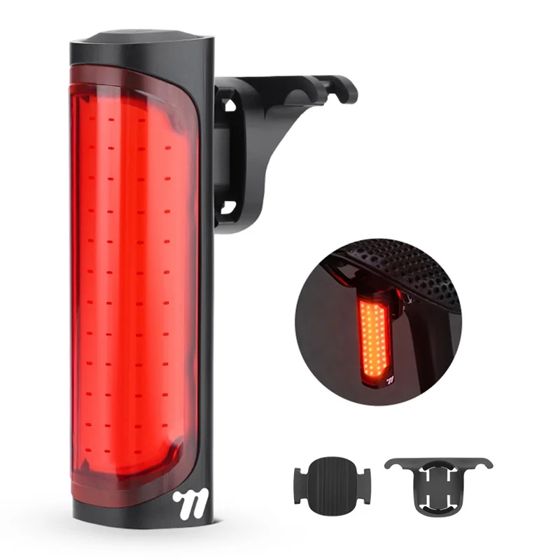 WEST BIKING YP0701492 Feu arrière intelligent à détection de freinage pour vélo de montagne et de route 8 modes Lampe d'avertissement de sécurité LED