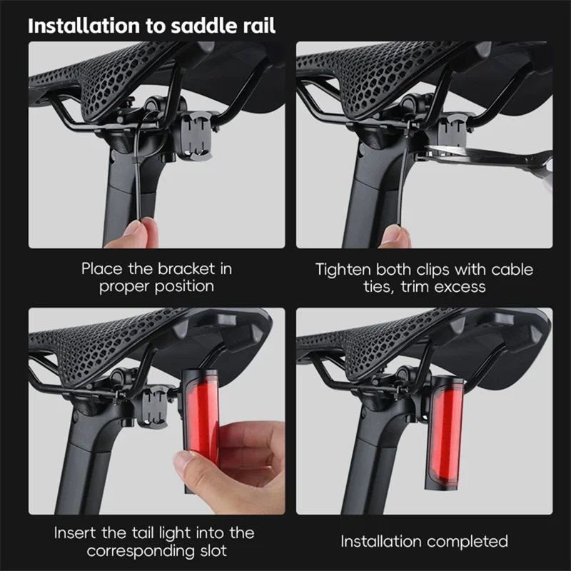 WEST BIKING YP0701492 Feu arrière intelligent à détection de freinage pour vélo de montagne et de route 8 modes Lampe d'avertissement de sécurité LED