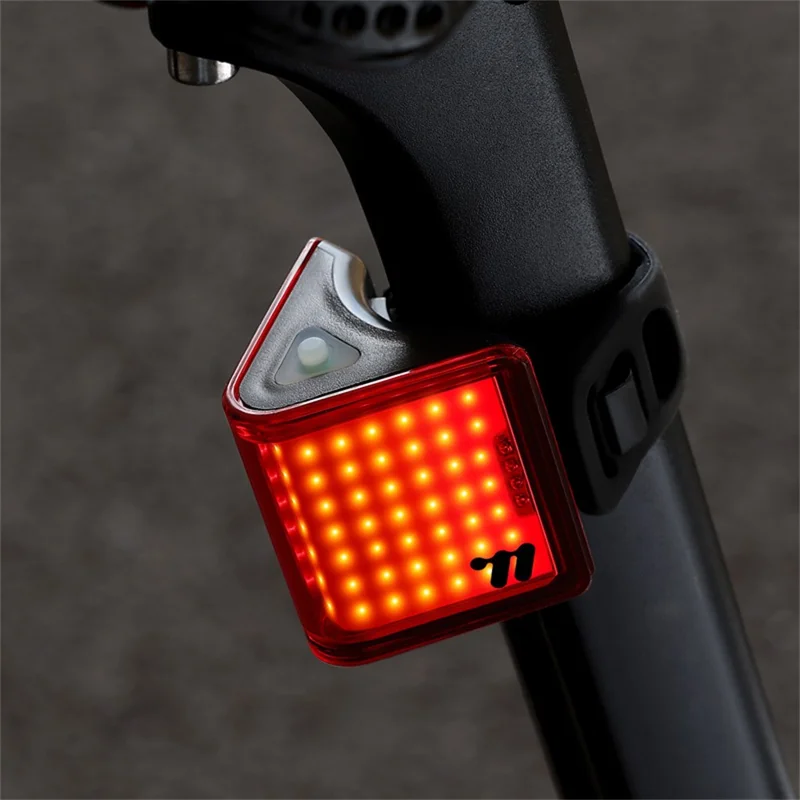 WEST BIKING YP0701494 Size S Bike Tail Light Triangle Shape 8 Modes COB LED Safety Warning Lamp for Mountain Road Bicycle