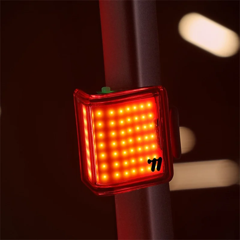 WEST BIKING YP0701494 Size S Bike Tail Light Triangle Shape 8 Modes COB LED Safety Warning Lamp for Mountain Road Bicycle