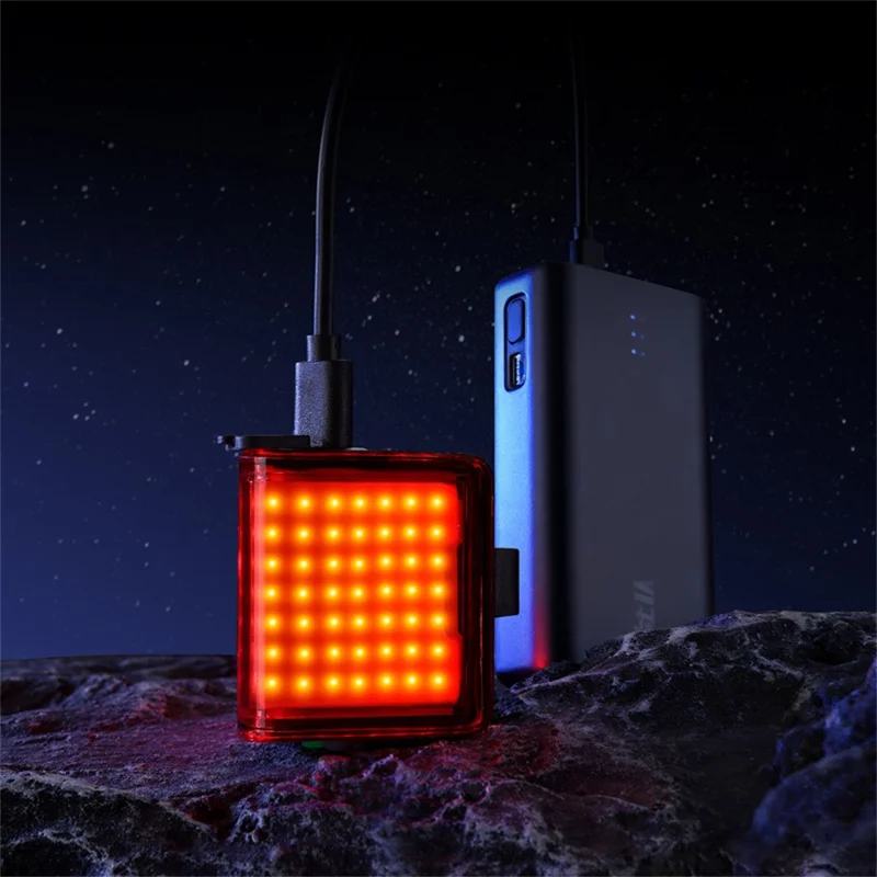 WEST BIKING YP0701494 Size S Bike Tail Light Triangle Shape 8 Modes COB LED Safety Warning Lamp for Mountain Road Bicycle