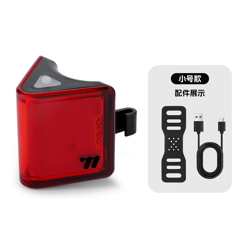 WEST BIKING YP0701494 Size S Bike Tail Light Triangle Shape 8 Modes COB LED Safety Warning Lamp for Mountain Road Bicycle