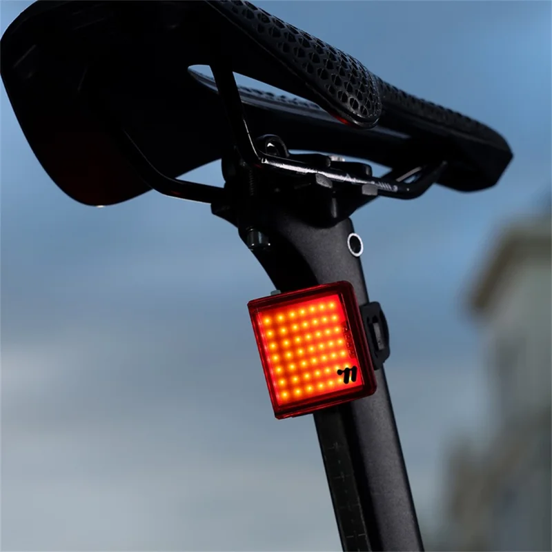 WEST BIKING YP0701494 Size S Bike Tail Light Triangle Shape 8 Modes COB LED Safety Warning Lamp for Mountain Road Bicycle