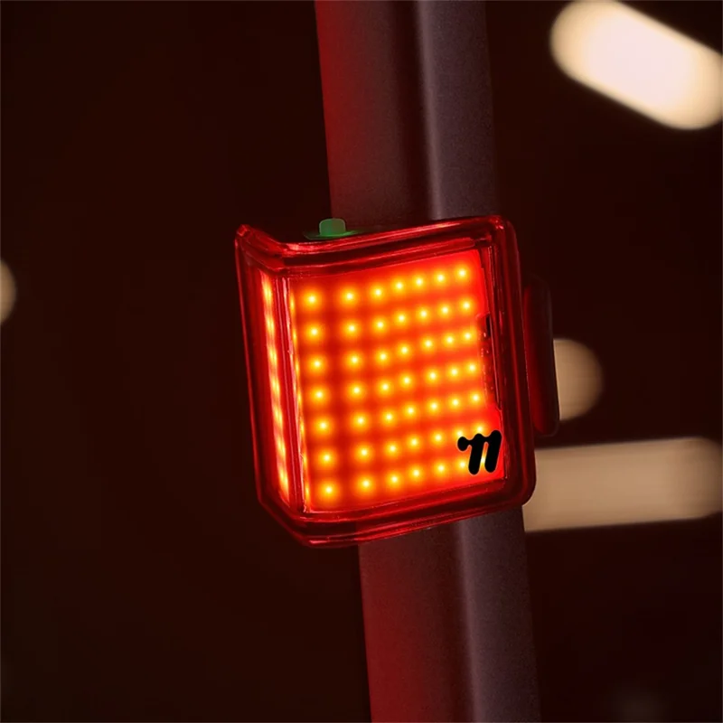 WEST BIKING YP0701495 Size L Bike Tail Light Triangle Shape 8 Modes COB LED Safety Warning Lamp for Mountain Road Bicycle