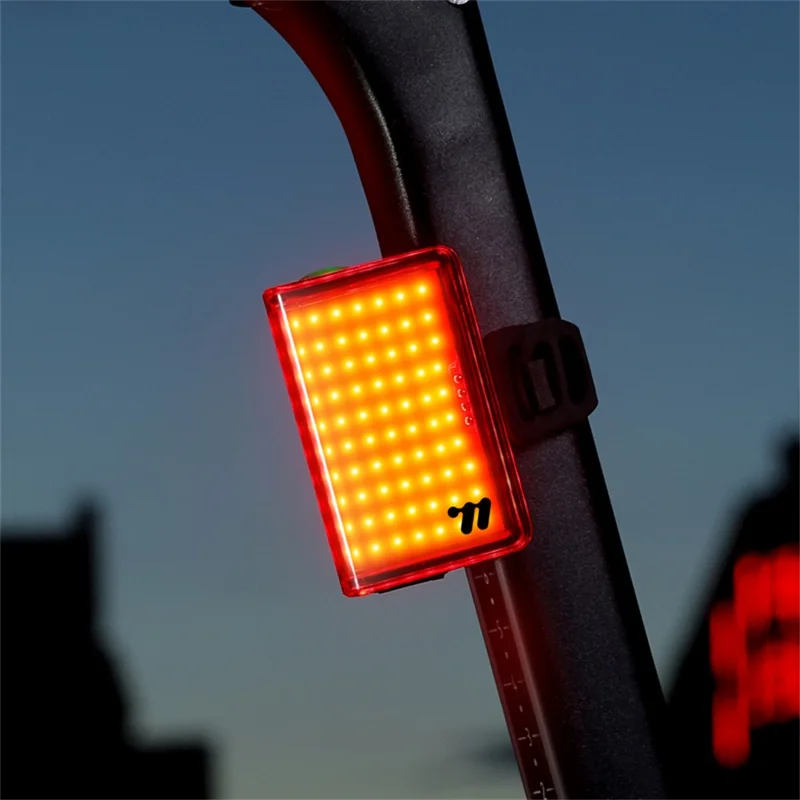 WEST BIKING YP0701495 Size L Bike Tail Light Triangle Shape 8 Modes COB LED Safety Warning Lamp for Mountain Road Bicycle